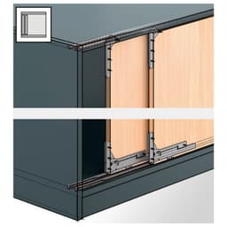 98.43" SlideLine M Single Track Runner Profile for Press-In, Silver Anodized Finish