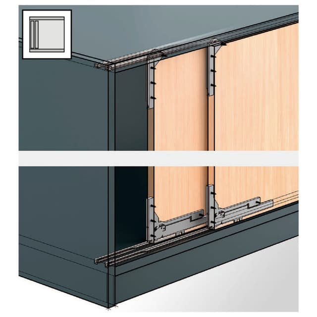 SlideLine M 1-Track Runner Profile, Hettich