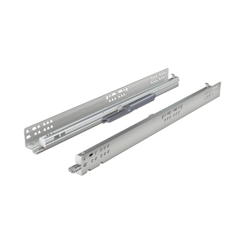 Hettich Quadro V6+ 610mm Silent System, IW 21, Full Extension Undermount Drawer Slides, Ball Bearing Left Hand Zinc - 9236068