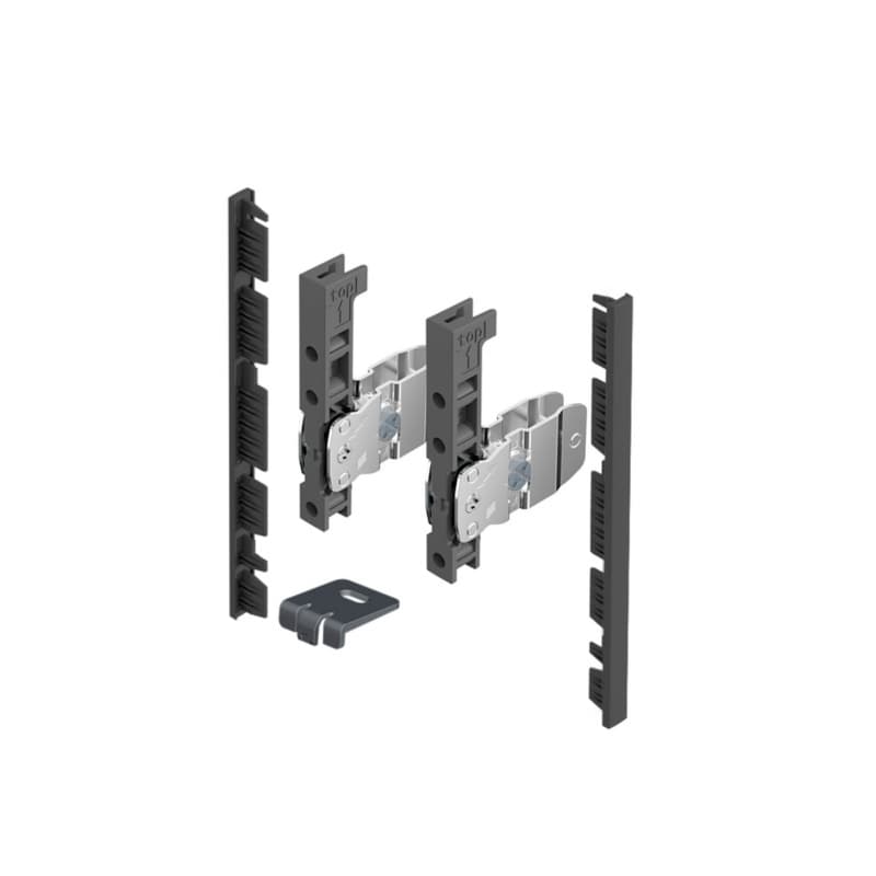 Hettich AvanTech YOU Connector Set for Internal Front Panel, 139 mm Hright, Anthracite - 9257620