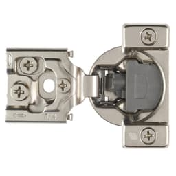 Hettich Optimat Self-Close 3/4" Overlay 3D Face-Frame Hinges Nickel, 105° Dowel - 9284998