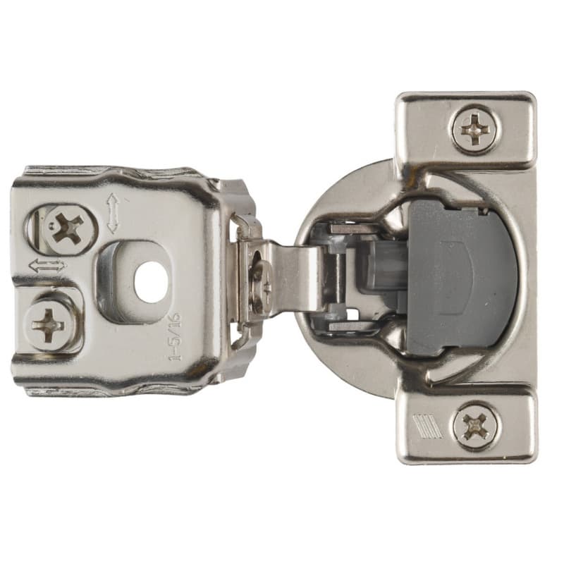 Hettich Optimat 3D 105&deg; Clip-On Face Frame Hinge Soft-Closing 1-5/16" Overlay Dowel Mount 9285002