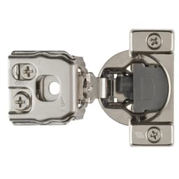 Hettich Optimat Self-Close 1-1/4" Overlay 3D Face-Frame Hinges Nickel, 105° Dowel - 9285004