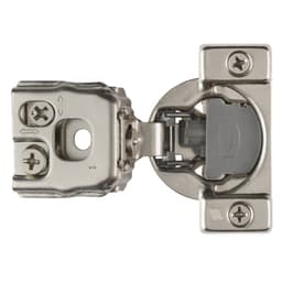 Hettich Optimat Self-Close 1" Overlay 3D Face-Frame Hinges Nickel, 105° Dowel - 9285010