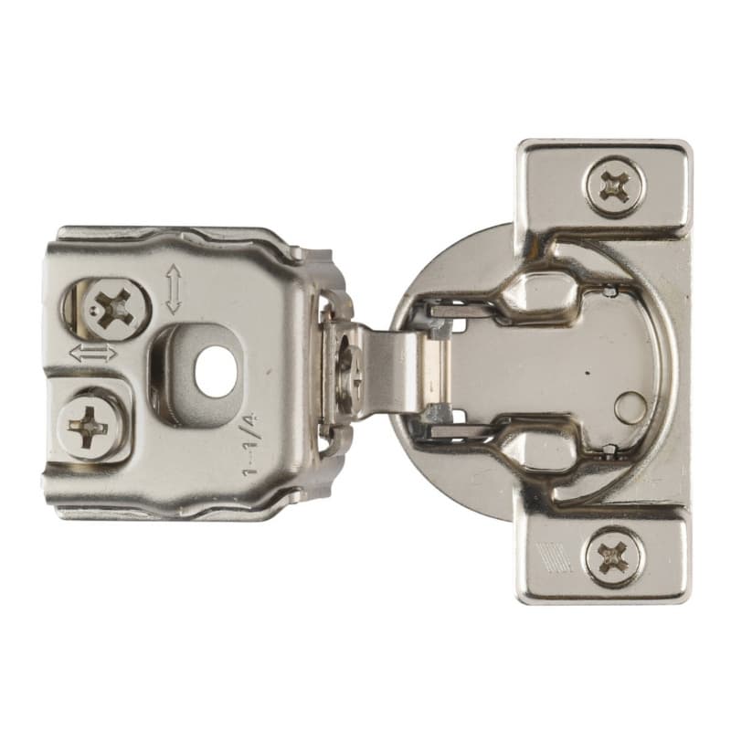 Hettich Optimat Self-Close 1-1/4" Overlay 3D Face-Frame Hinges, 105° Dowel - 9295570