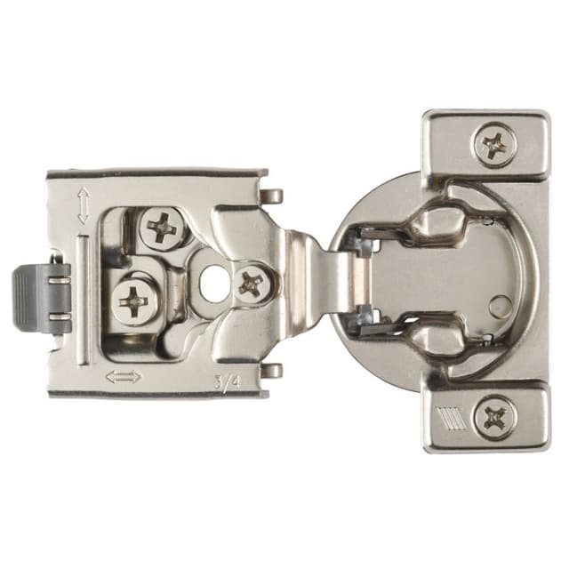 Hettich Optimat Self-Close 3/4" Overlay 3D Face-Frame Hinges, 105° Dowel - 9295582