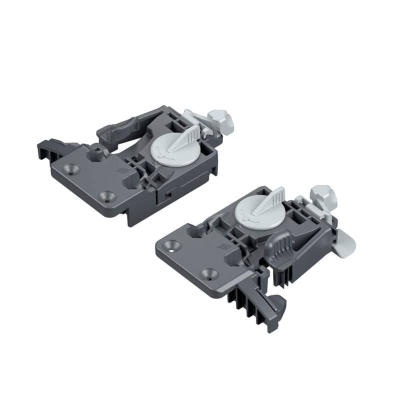 Hettich Quadro Front Locking Device, Left Hand/Right Hand, Gray, 9306539