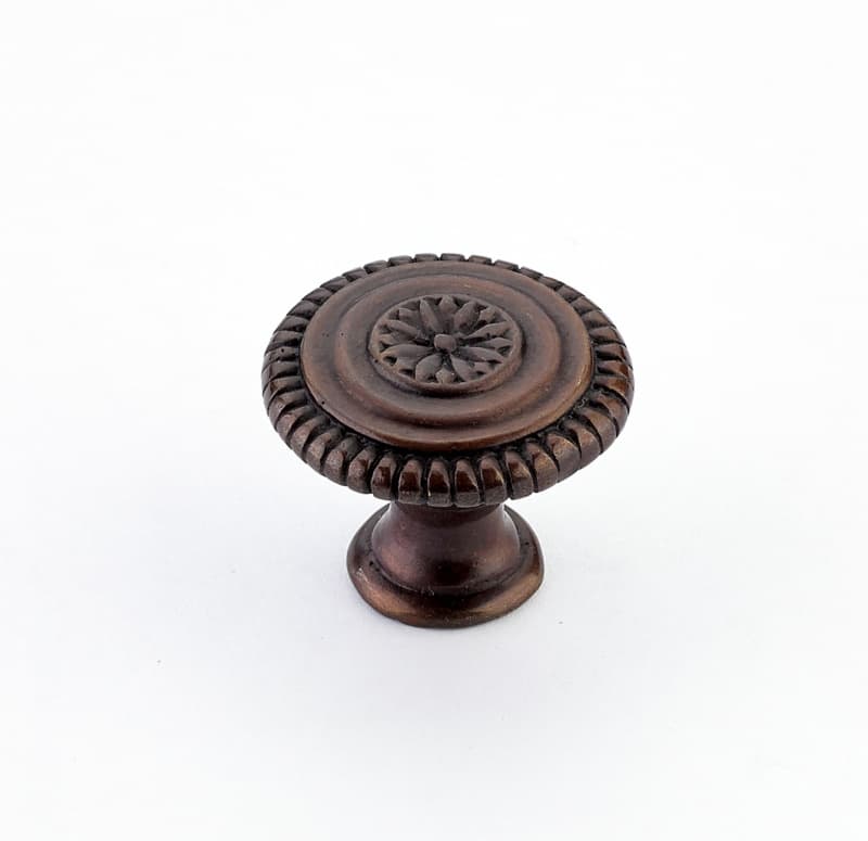 Schaub Sonata Round Knob, 1-5/16" dia, Dark Antique Bronze - 968M-DAB