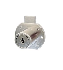 Cascade 15/16" 5-Disc Tumbler Deadbolt Lock for Drawers, Bright Nickel, Keyed Different (Pack/15)