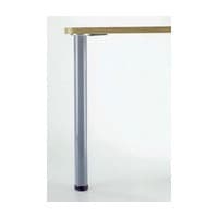 2-3/8" Diameter x 27-3/4" High Hamburg Single Table Leg, Brushed Steel