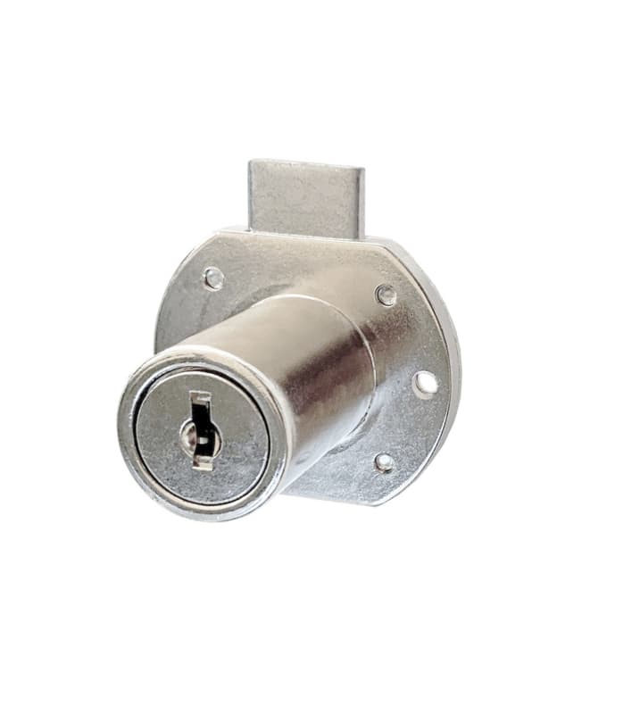 Cascade 1-3/16" 5-Disc Tumbler Deadbolt Lock for Drawers, Bright Nickel, Keyed Different/Master Keyed (Pack/15)