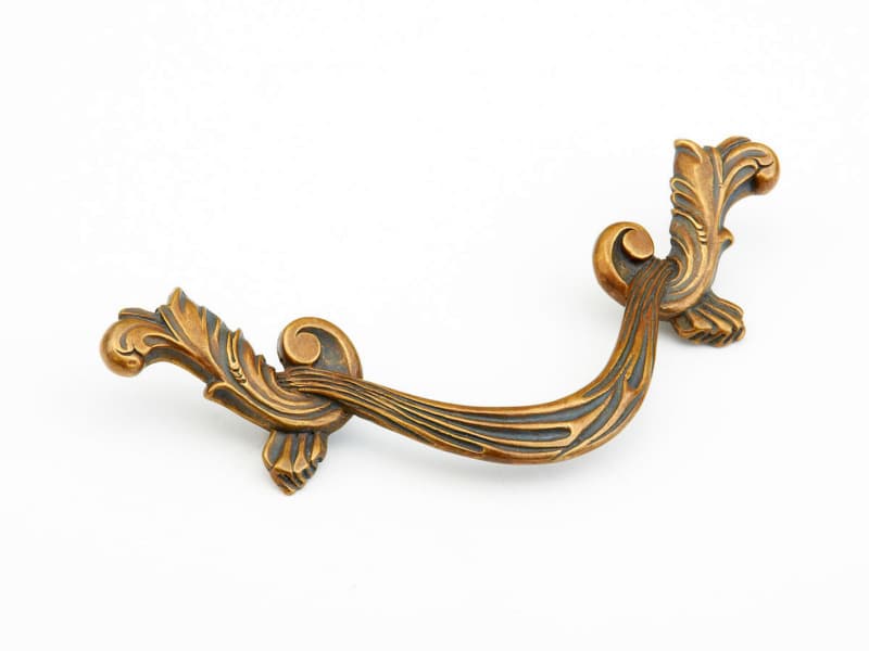 Schaub French Court Swag Pull 3-1/2" (89 mm) Center to Center, Monticello Brass, 987-MBR