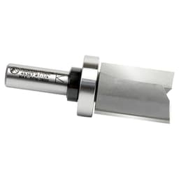 Amana 1-1/4" x 3-3/8" Flush Trim Plunge Template Router Bit with Upper Ball Bearing, 2-Flute, 1/2" Shank
