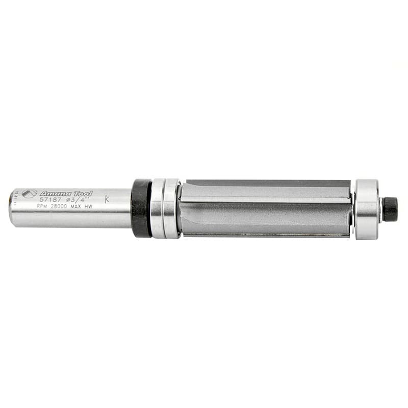 Amana 3/4" x 4-3/4" Multi-Trimmer Bit, 4-Flute, 1/2" Shank