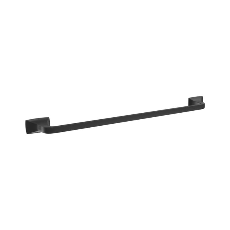 Amerock Highland 24" Ridge Matte Black Towel Bar