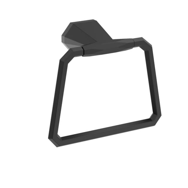 Amerock St. Vincent Matte Black Towel Ring