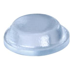BS 1/2" Diameter Soft Self-Adhesive Sound Dampening Bumper, Cylindrical/Flat-Top/Circular, Clear, 9/64" High, 200/Sheet
