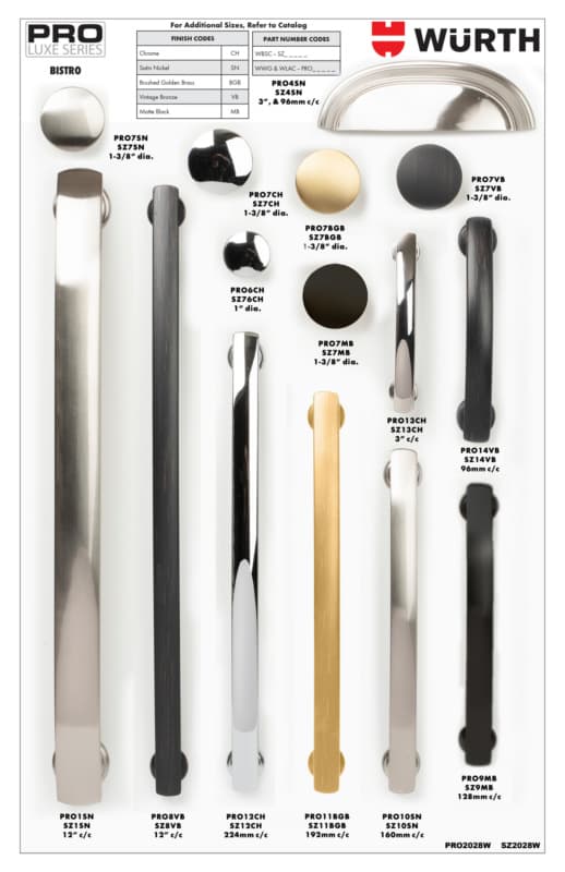 PRO LUXE Series Bistro Collection Display Board