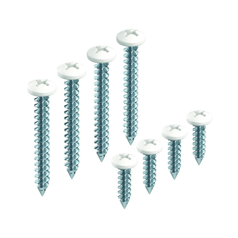 KV Closet-PRO HD Bracket Screw Pack, Brushed Nickel, 20 Packs Per Box, CD-0047