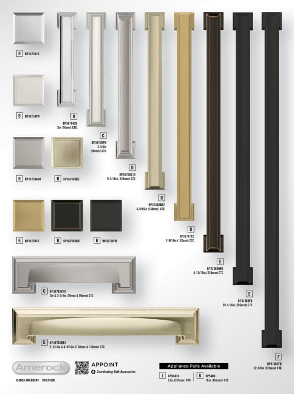 Amerock Appoint Collection 11-3/4" x 15-3/4" Static Display Board 2024 Release