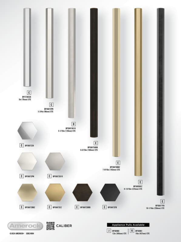 Amerock Caliber Collection 11-3/4" x 15-3/4" Static Display Board 2024 Release