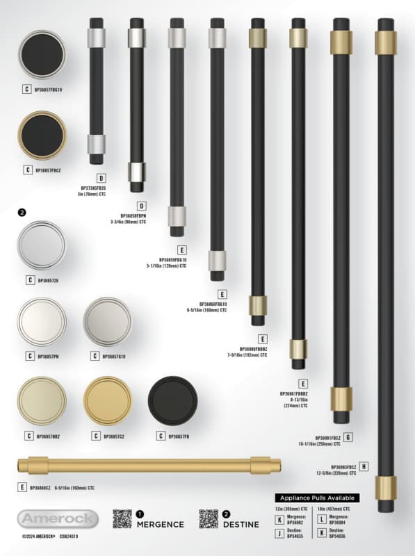 Amerock Mergence and Destine Collection Display Boards