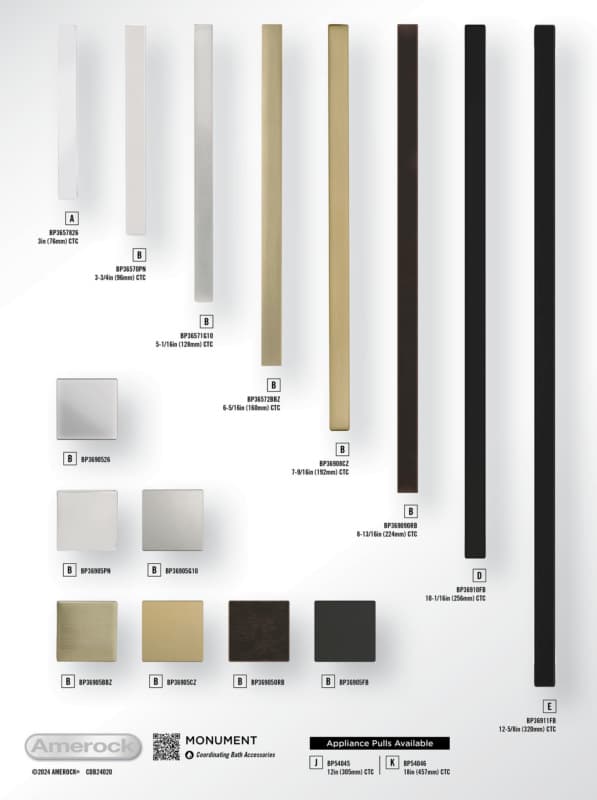 Amerock Monument Collection Display Boards