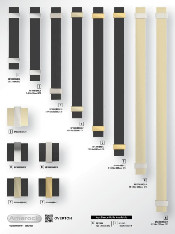Amerock Overton Collection 11-3/4" x 15-3/4" Static Display Board 2024 Release