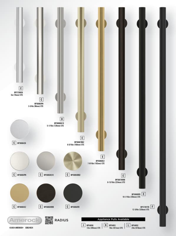 Amerock Radius Collection 11-3/4" x 15-3/4" Static Display Board 2024 Release