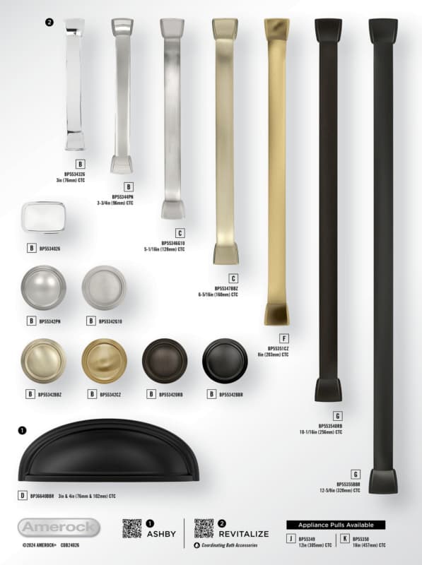 Amerock Revitalize and Ashby Collection Display Boards