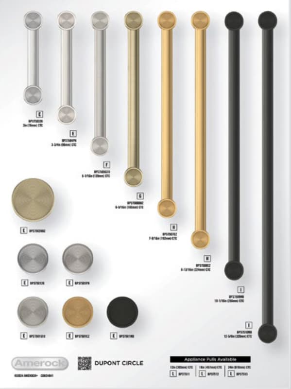 Amerock Dupont Circle Collection 11-3/4" x 15-3/4" Static Display Board 2024 Release