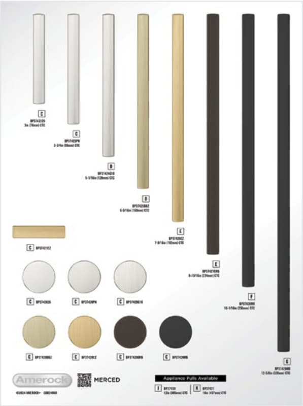 Amerock Merced Collection 11-3/4" x 15-3/4" Static Display Board 2024 Release