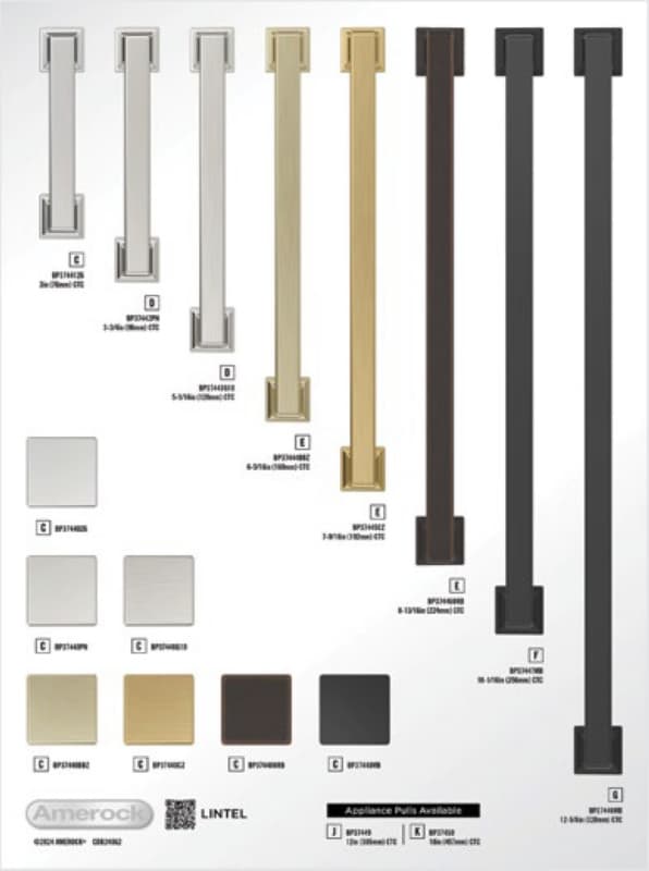 Amerock Lintel Collection 11-3/4" x 15-3/4" Static Display Board 2024 Release