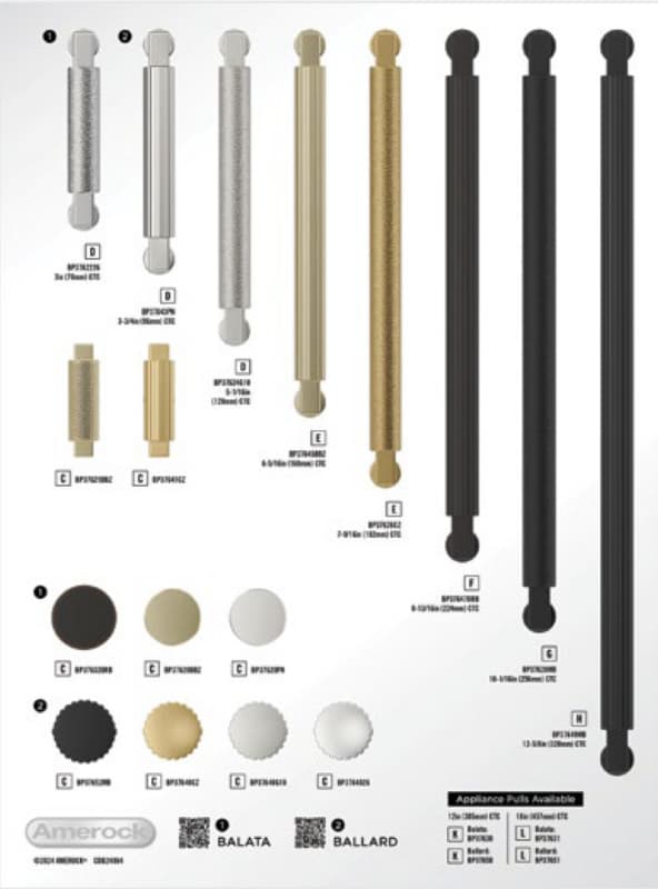 Amerock Ballard & Balata Collection 11-3/4" x 15-3/4" Static Display Board 2024 Release