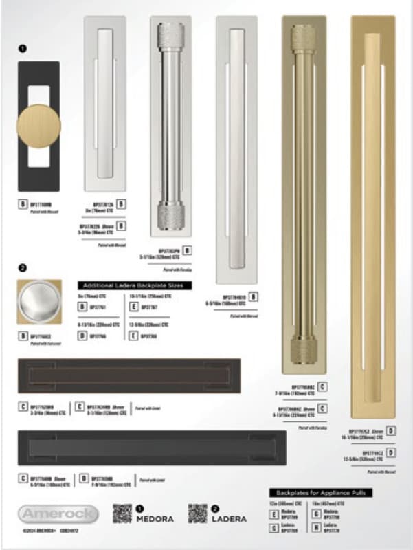 Amerock Medora & Ladera Collection 11-3/4" x 15-3/4" Static Display Board 2024 Release