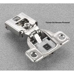 Salice Series CU 2 Cam Soft-Close Silentia 3/4" Overlay Face-Frame Hinges Nickel, 106° Screw-On - CUP34D9