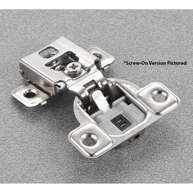 Salice Series CU 3 Cam Soft-Close Silentia 3/4" Overlay Face-Frame Hinges Nickel, 106° Screw-On - CUP34D9R