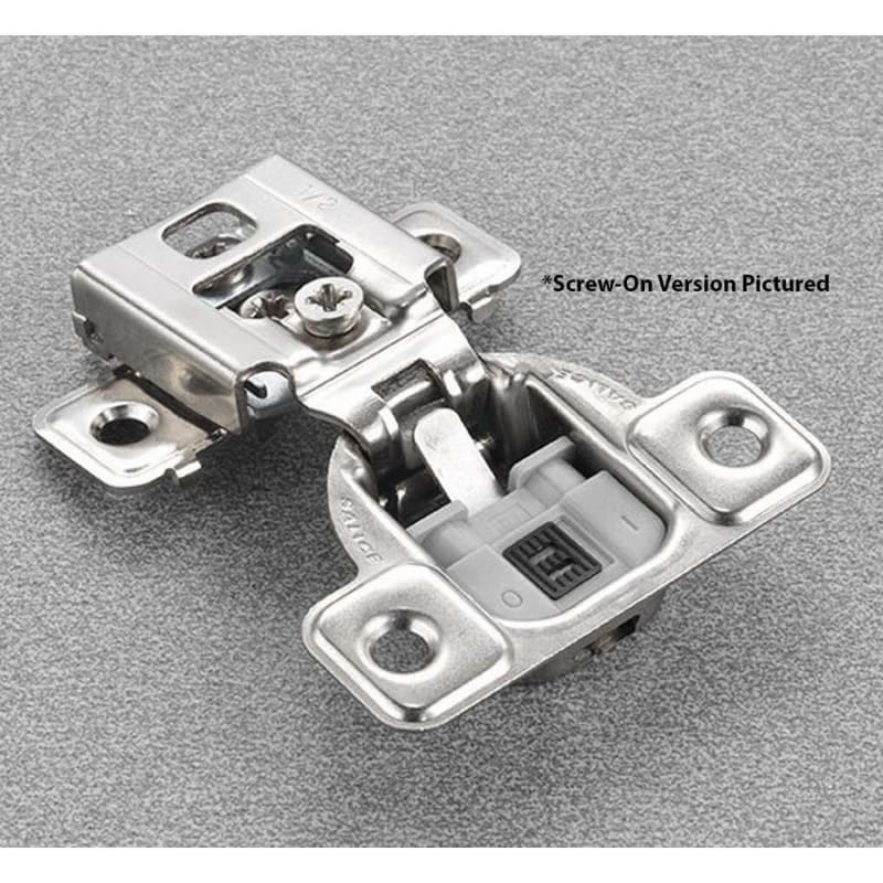 Salice Series CU 3 Cam Soft-Close Silentia 9/16" Overlay Face-Frame Hinges Nickel, 106° Screw-On - CUP36D9R