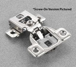 Salice Series CU 3 Cam Soft-Close Silentia 1/2" Overlay Face-Frame Hinges Nickel, 106° Screw-On - CUP37D9R