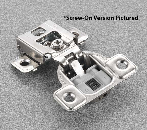 Salice Series CU 3 Cam 106&deg;  Face Frame Hinge Soft-Closing  1/2" Overlay Nickel Screw-On  CUP37D9R