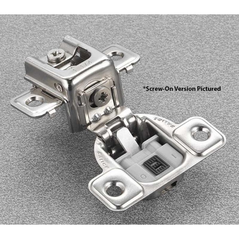 Salice Series CU 3 Cam Soft-Close Silentia 1-1/4" Overlay Face-Frame Hinges Nickel, 106° Screw-On - CUP3AD9R