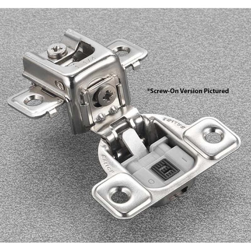 Salice Series CU 2 Cam Soft-Close Silentia 1-5/16" Overlay Face-Frame Hinges Nickel, 106° Screw-On - CUP3BD9