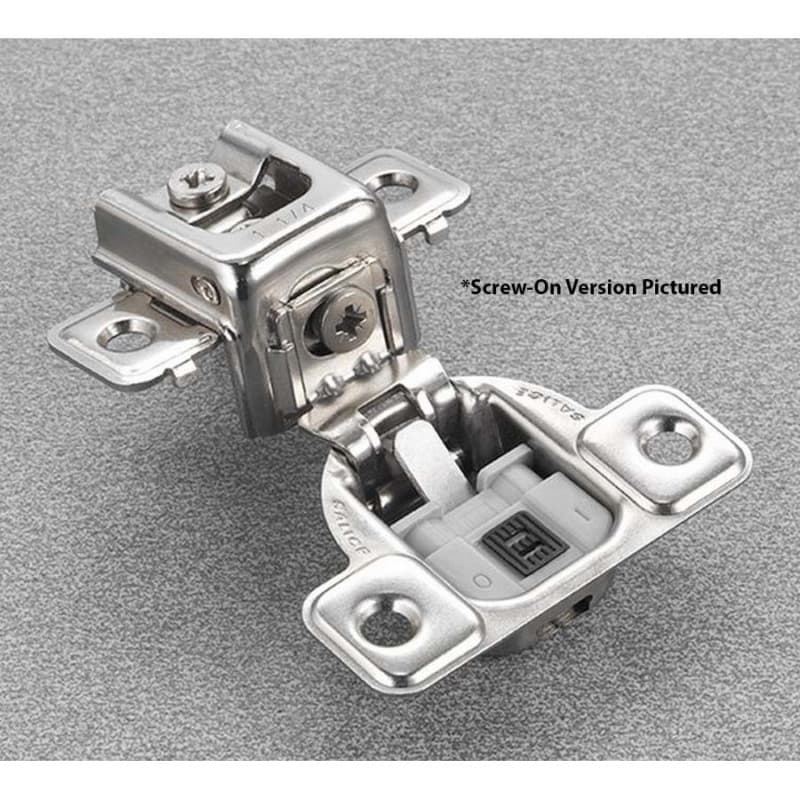 Salice Series CU 3 Cam Soft-Close Silentia 1-5/16" Overlay Face-Frame Hinges Nickel, 106° Screw-On - CUP3BD9R