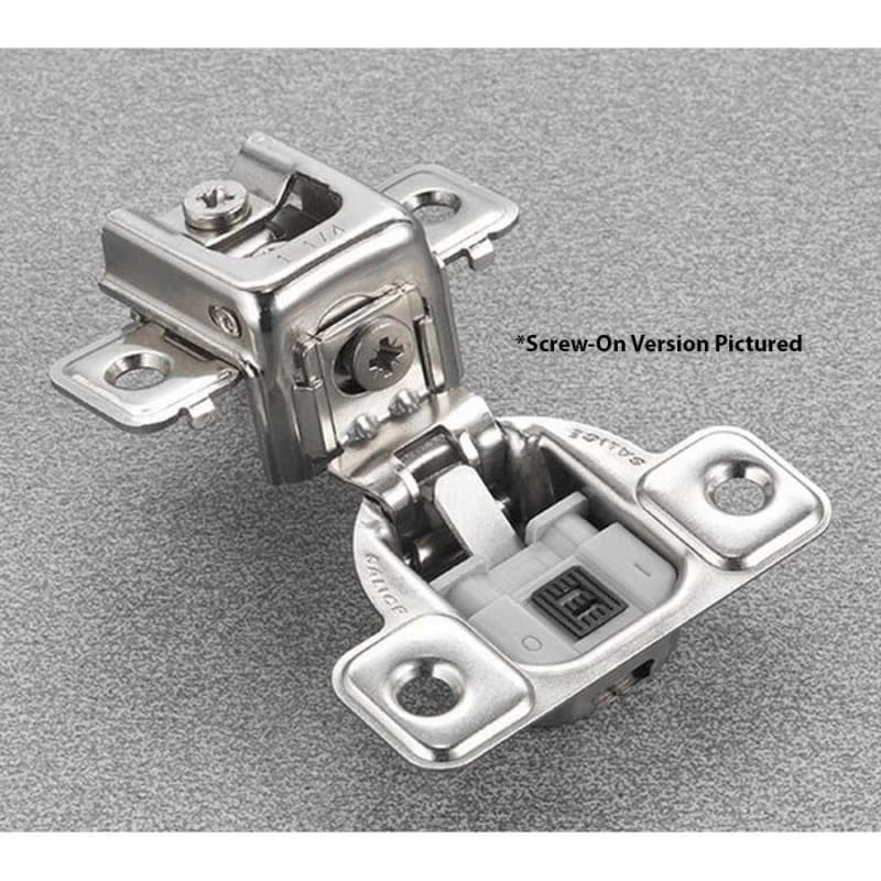 Salice Series CU 3 Cam Soft-Close Silentia 1-3/8" Overlay Face-Frame Hinges Nickel, 106° Screw-On - CUP3CD9R