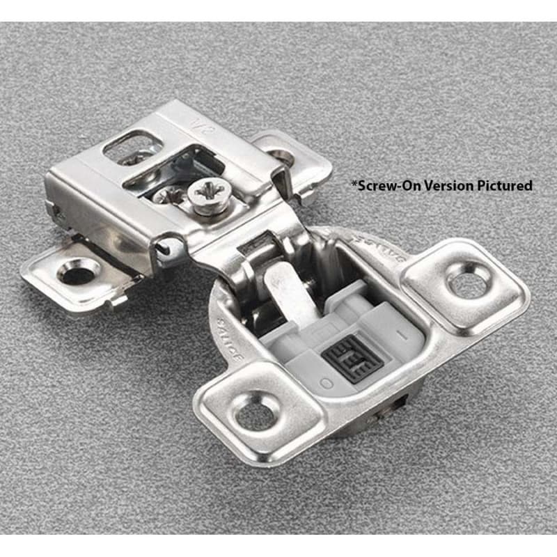 Salice Series CU 3 Cam 106&deg;  Face Frame Hinge Soft-Closing 1/2" Overlay Nickel Dowel Mount CUR37D9R