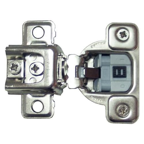 Salice Series CU 3 Cam Soft-Close Silentia 1-1/4" Overlay Face-Frame Hinges Nickel, 106° Dowel - CUR3AD9R