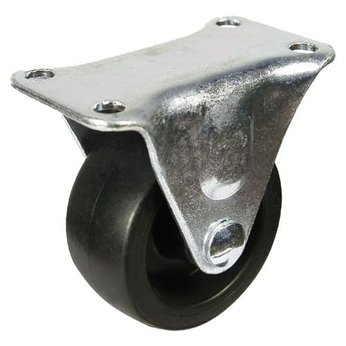 DH Casters Rigid Caster With 2" Plastic Wheel No Brake, Plate Mount 125lb Capacity - C-GD20PR