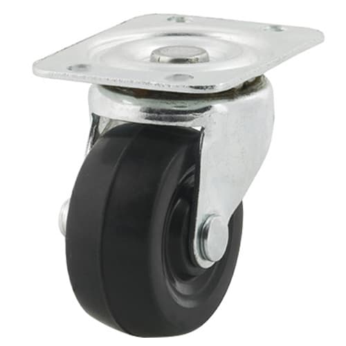 DH Casters Swivel Caster With 2" Rubber Wheel No Brake, Plate Mount 90lb Capacity - C-GD20RS