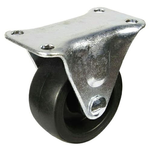 DH Casters Rigid Caster With 2-1/2" Plastic Wheel No Brake, Plate Mount 175lb Capacity - C-GD25PR