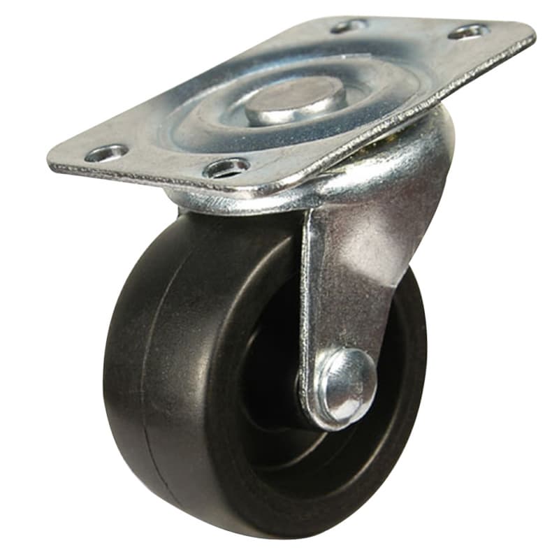 DH Casters Swivel Caster With 2-1/2" Plastic Wheel No Brake, Plate Mount 175lb Capacity - C-GD25PS